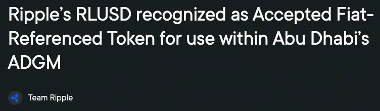 RLUSD obtuvo la certificación regulatoria de Abu Dhabi