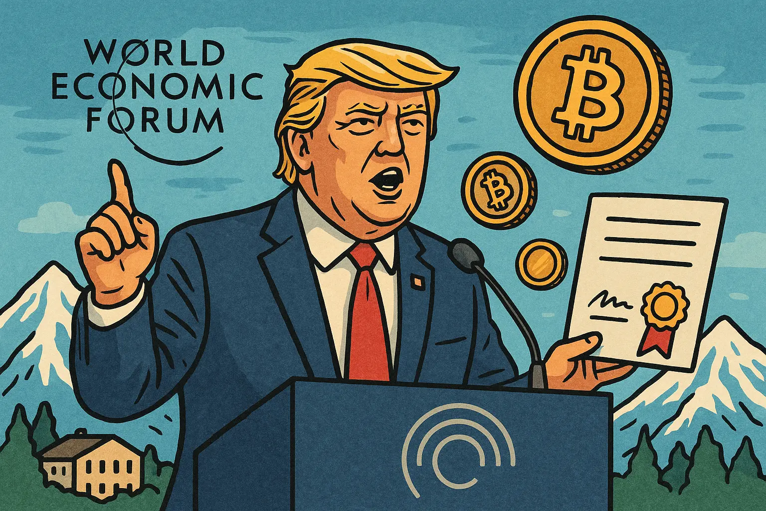 川普達沃斯講話