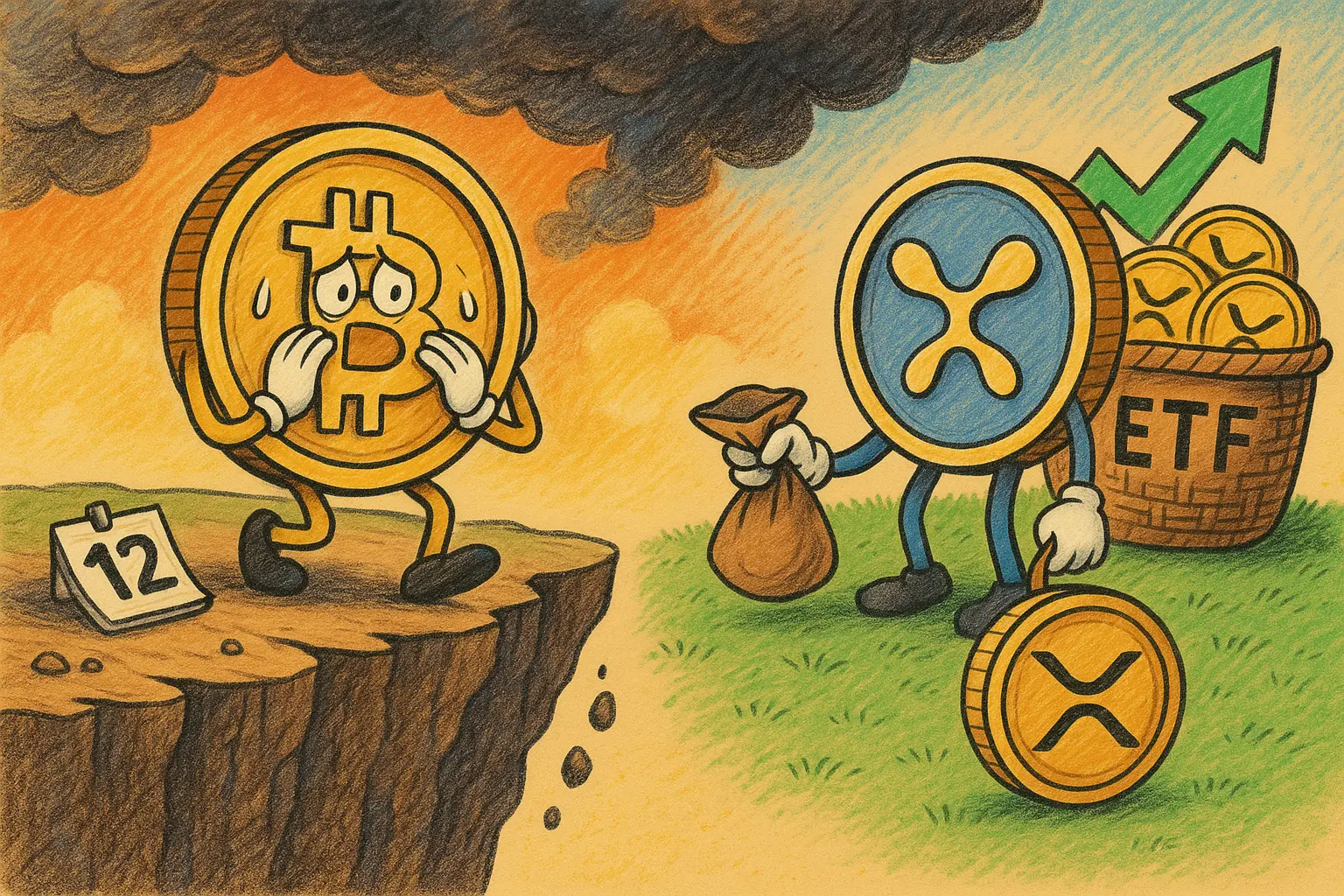 比特幣和XRP分析