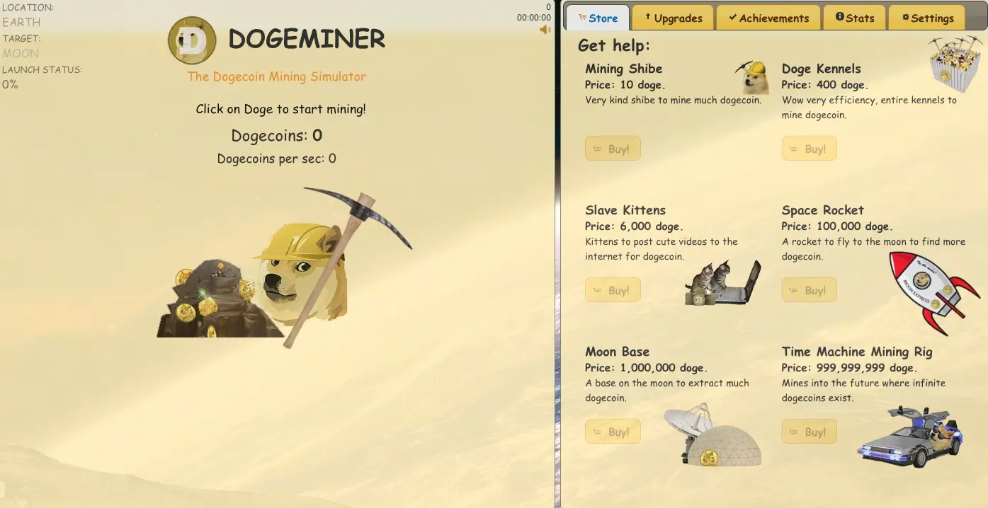 DogeMiner DOGE mineração