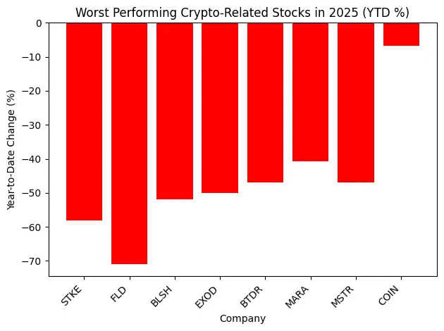 2025加密貨幣概念股輸家