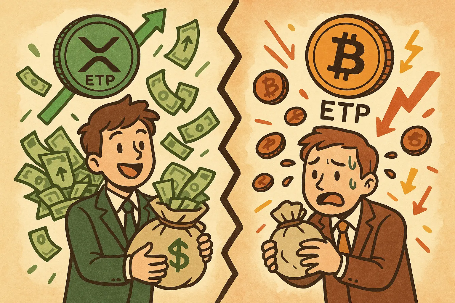 比特幣和XRP ETP脫鉤