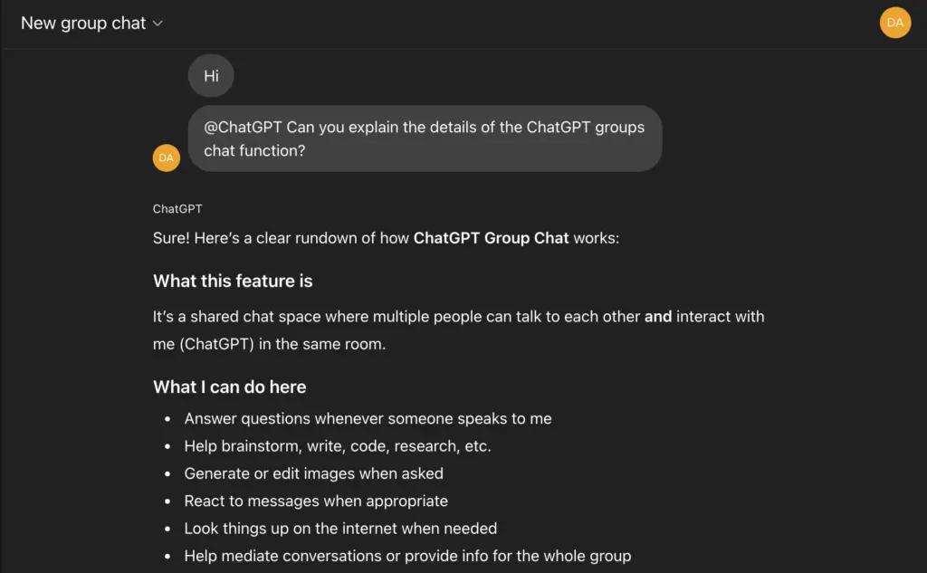ChatGPT Group Chatroom Plans