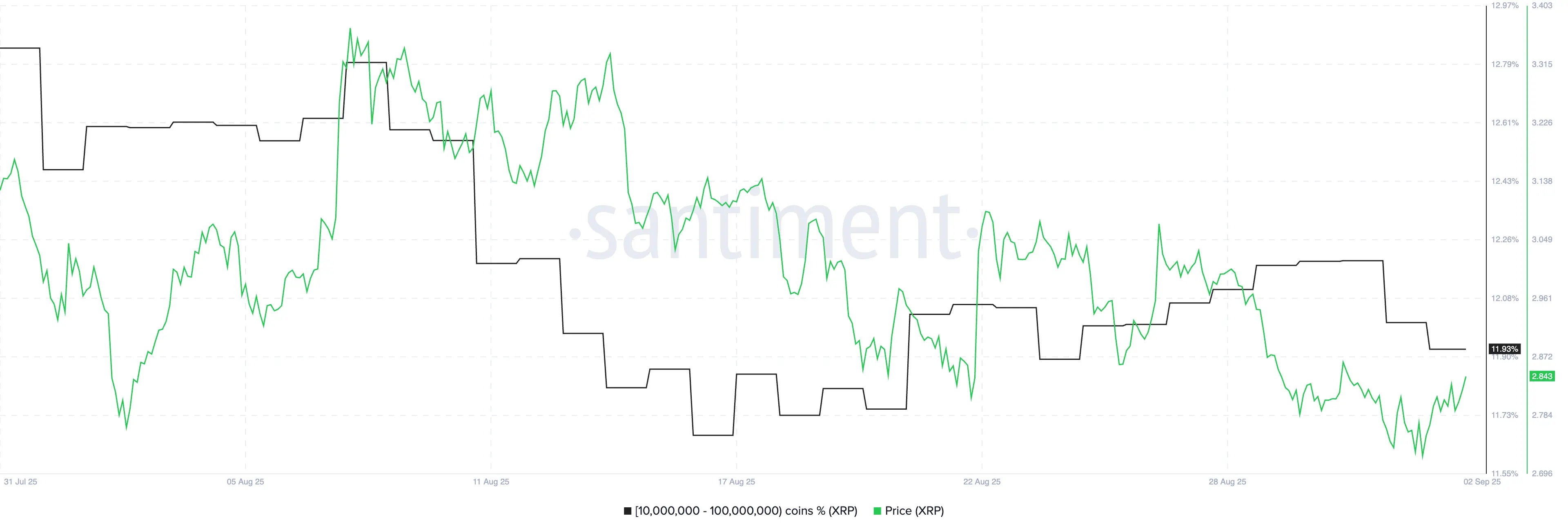 XRP distribuição de suprimentos