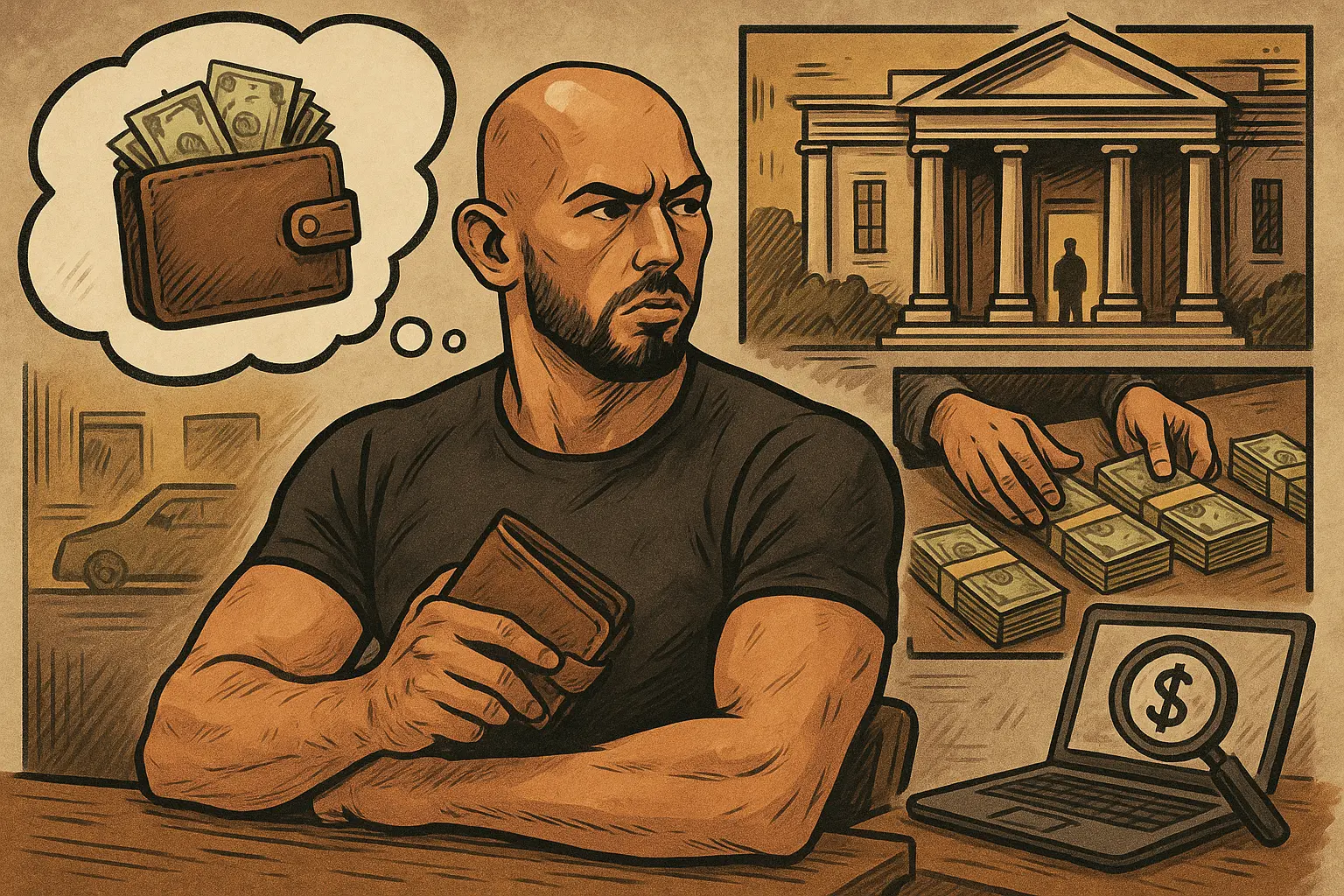 Andrew Tate錢包洗錢證據曝光