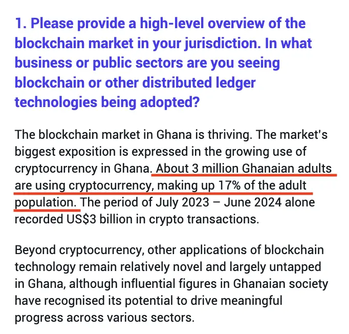 3 million people in Ghana trading encryption