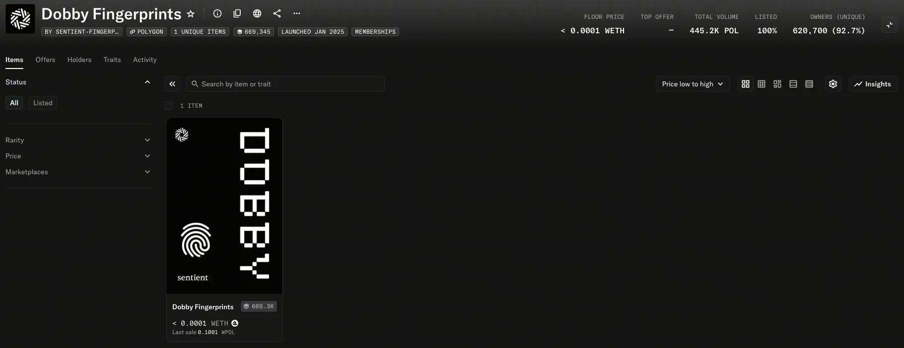 Dobby Fingerprints NFT