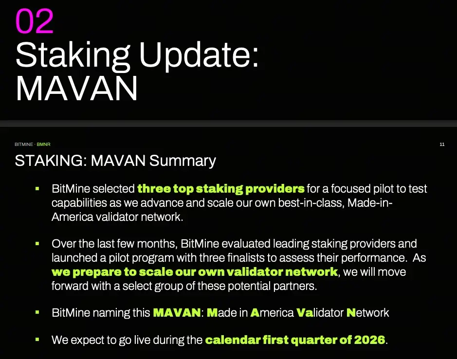 Bitmine MAVAN計畫