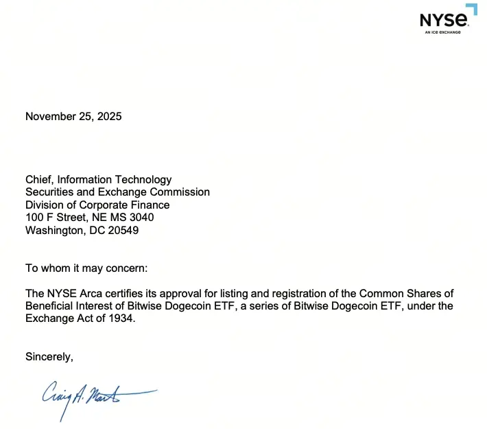 Bitwise DOGE ETF được phê duyệt niêm yết