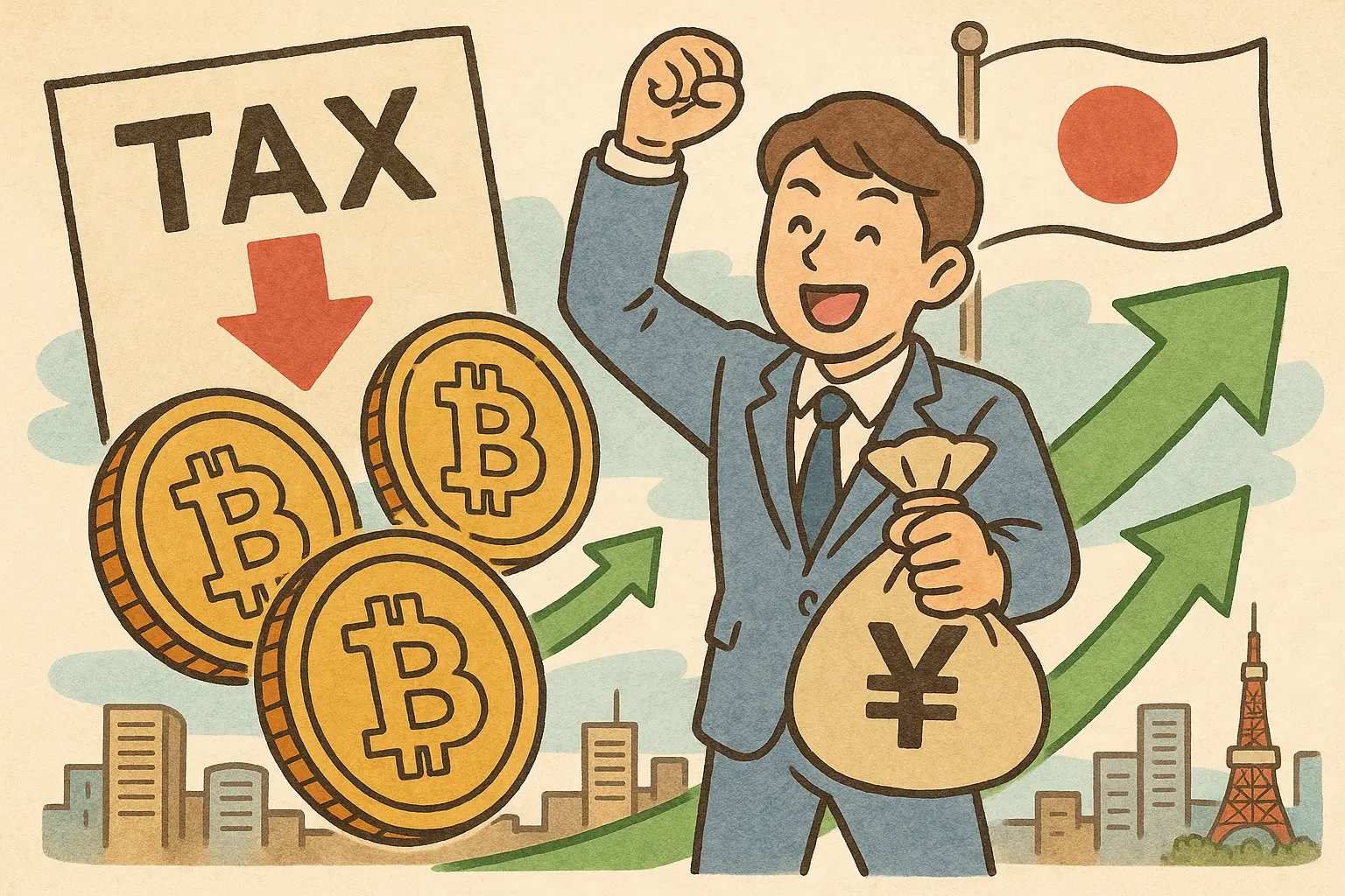 日本加密貨幣稅率下降