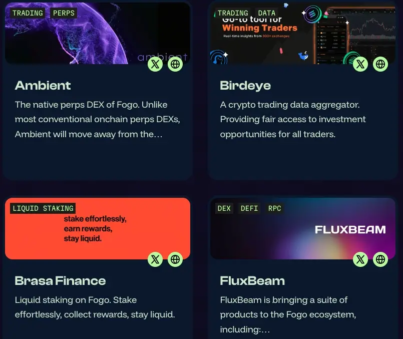 Fogo DeFi生態系統