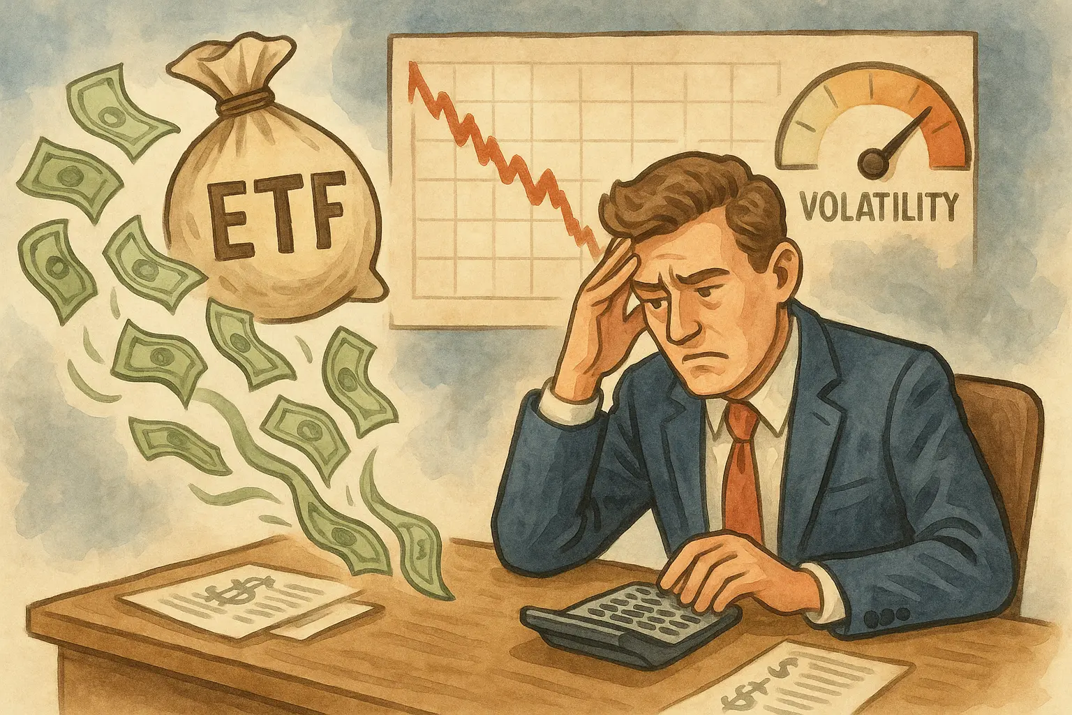 比特幣ETF流出與波動率下跌