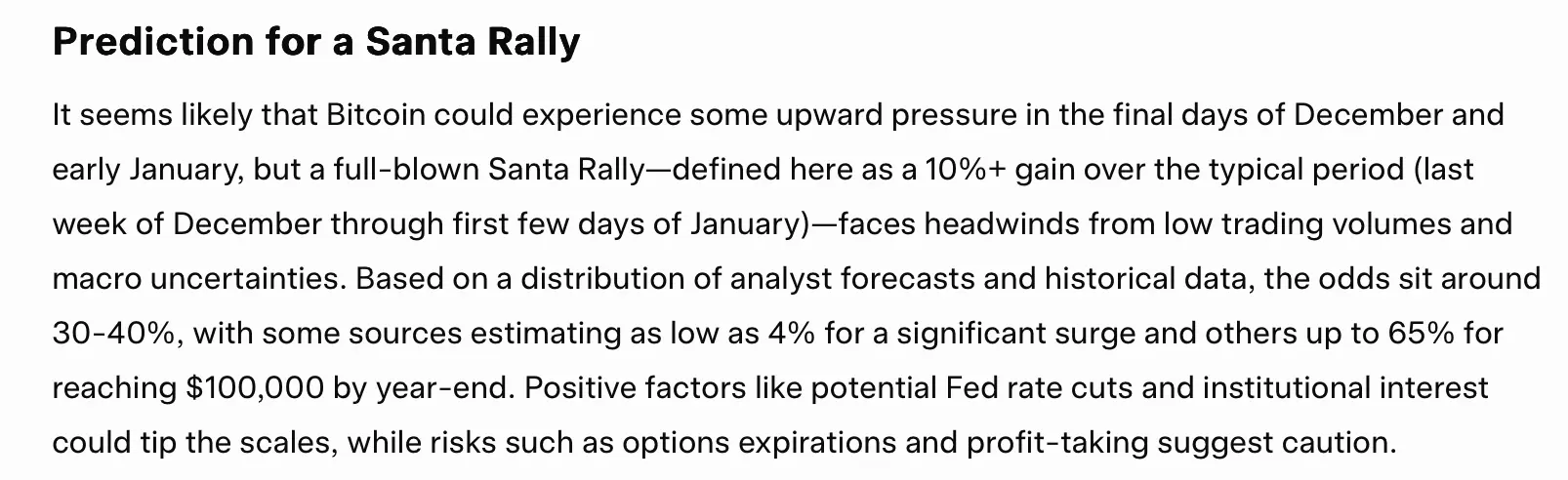 Bitcoin Santa Rally? ChatGPT, Grok, dan Gemini Menetapkan Peluang