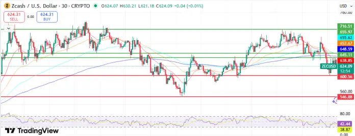 Análisis de los gráficos de Zcash.