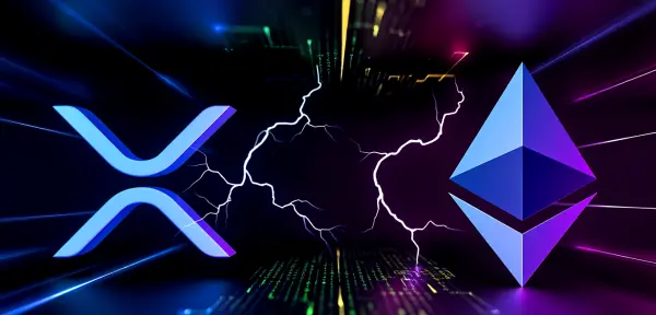 Конкуренція капіталізації ринку XRP та Ethereum (ETH) знову в центрі уваги. [Фото: Reve AI]