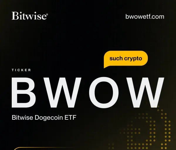 Bitwise Dogecoinスポット上場投資信託(ETF)「BWOW」