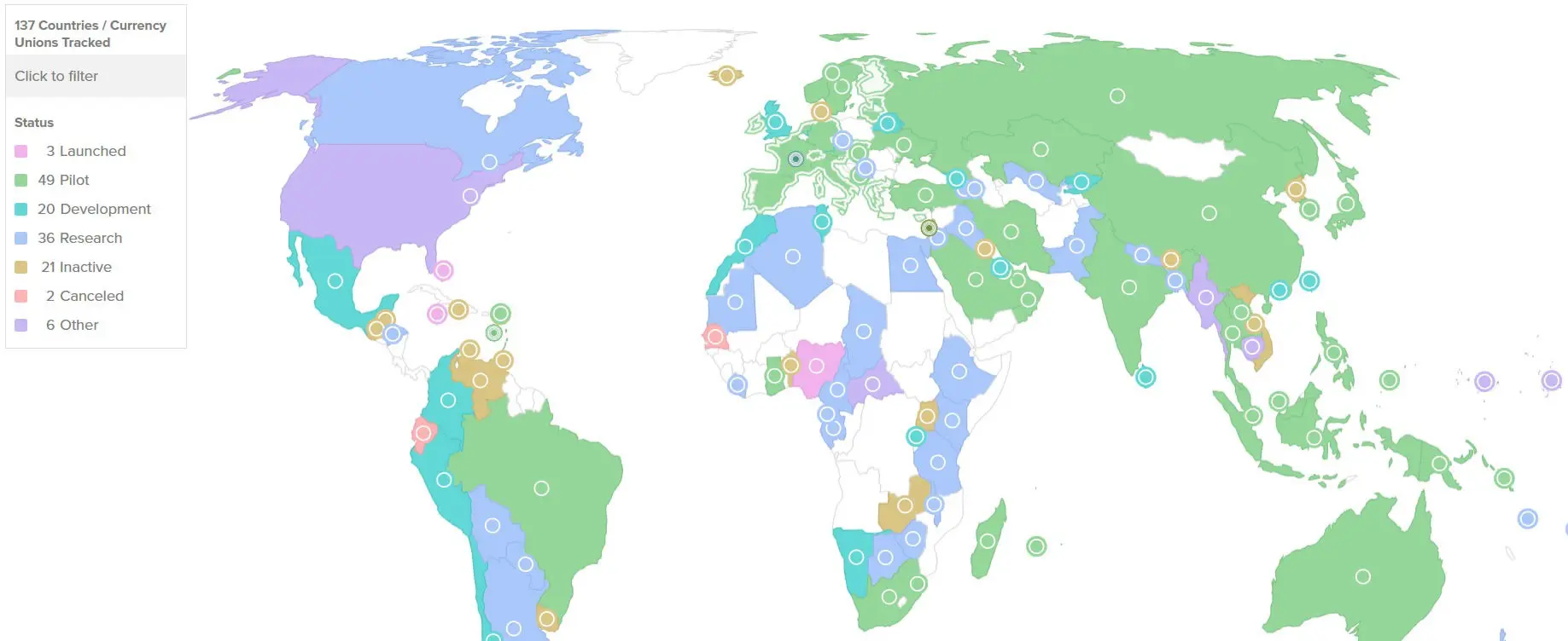 سباق العملات الرقمية للبنك المركزي يستمر عالميًا