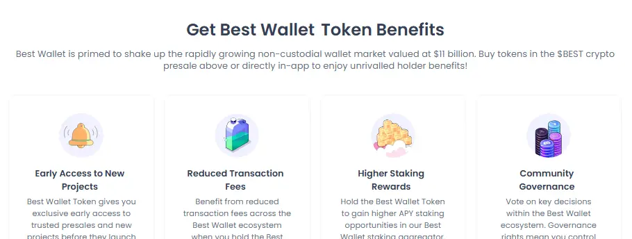 Lợi ích của Best Wallet Token cho người nắm giữ.