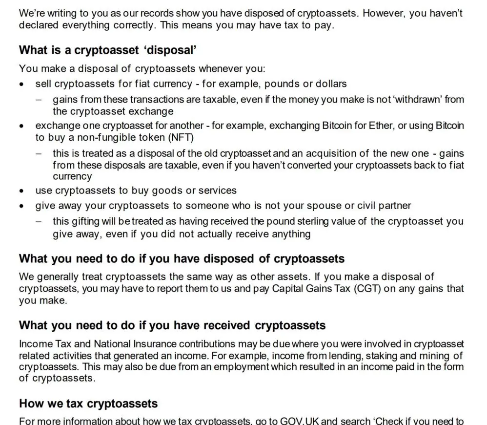 Estas cartas de incentivo lembram os contribuintes das suas obrigações legais em relação às criptomoedas, ao mesmo tempo que os alertam sobre as consequências da não declaração.