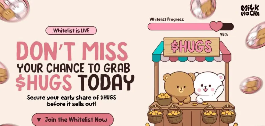 $HUGS Pra-penjualan Segera Dibuka: Daftar Putih Dipenuhi saat FOMO Membangun!
