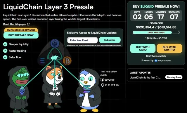 LiquidChain預售數據。