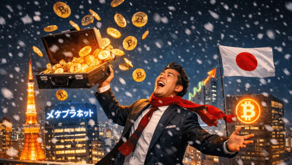 Tokyo, December 2025: Metaplanet drops 0 million and floods the city with Bitcoins.
