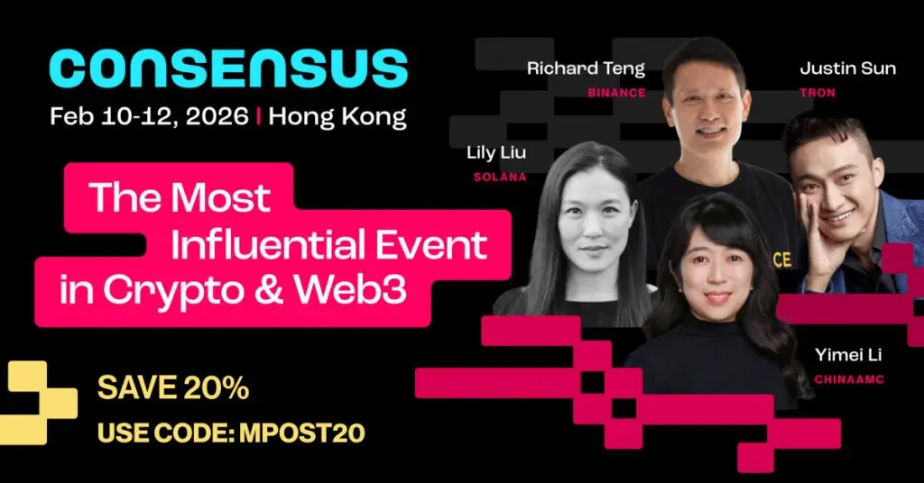Consensus Hong Kong 2026 Set To Host 15,000 Industry Professionals With Program Of Blockchain And Web3 Sessions