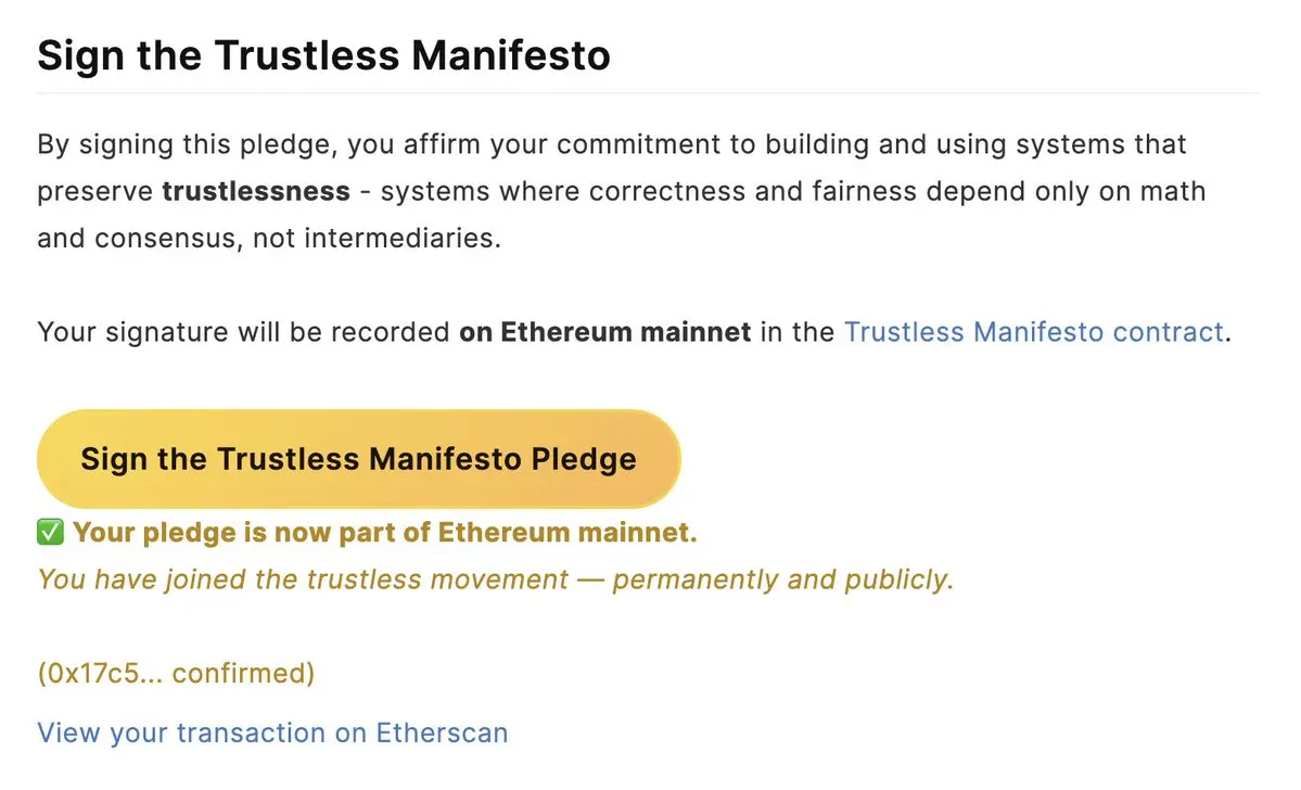 Tanda Tangan Trustless Manifesto