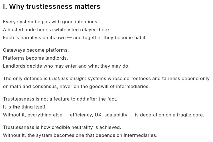 Trustless Manifesto