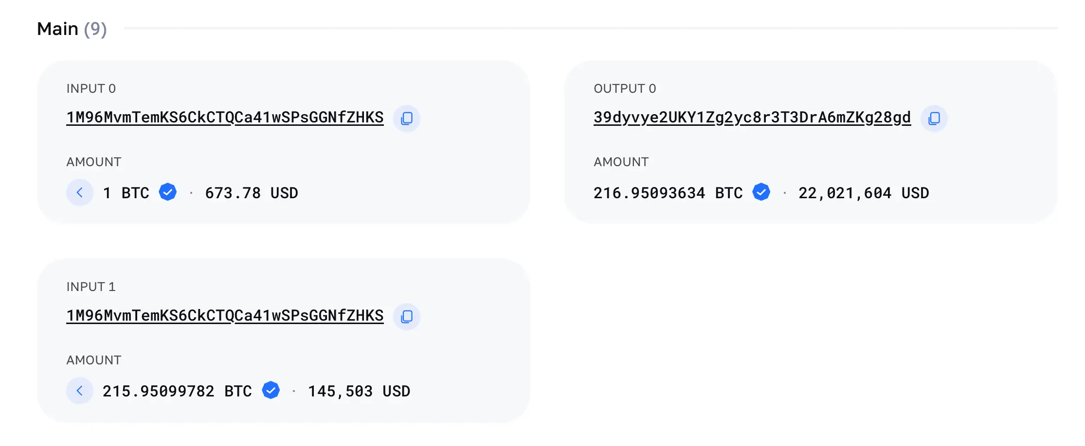 Carteira de Bitcoin de sono profundo reaparece após 9 anos, movimenta 216 BTC no valor de 22,47 milhões de dólares