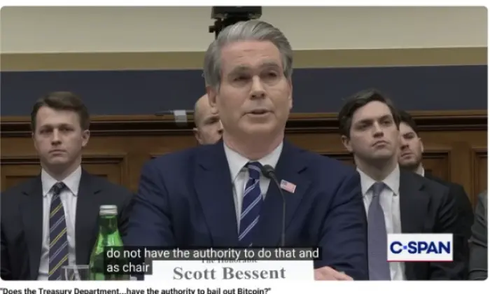 Bessent answers question about treasury power.