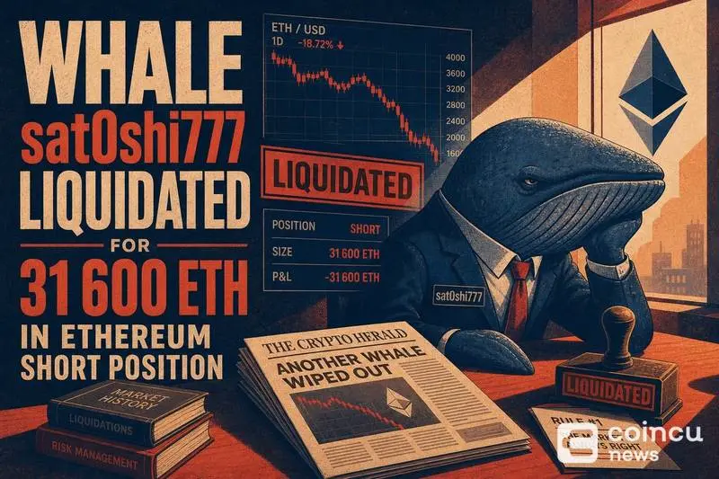 Whale 'sat0shi777' Liquidated for 31,600 ETH in Ethereum Short Position