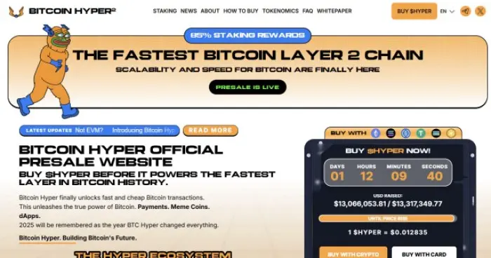 ビットコインハイパー ($HYPER)ライブ先行販売情報