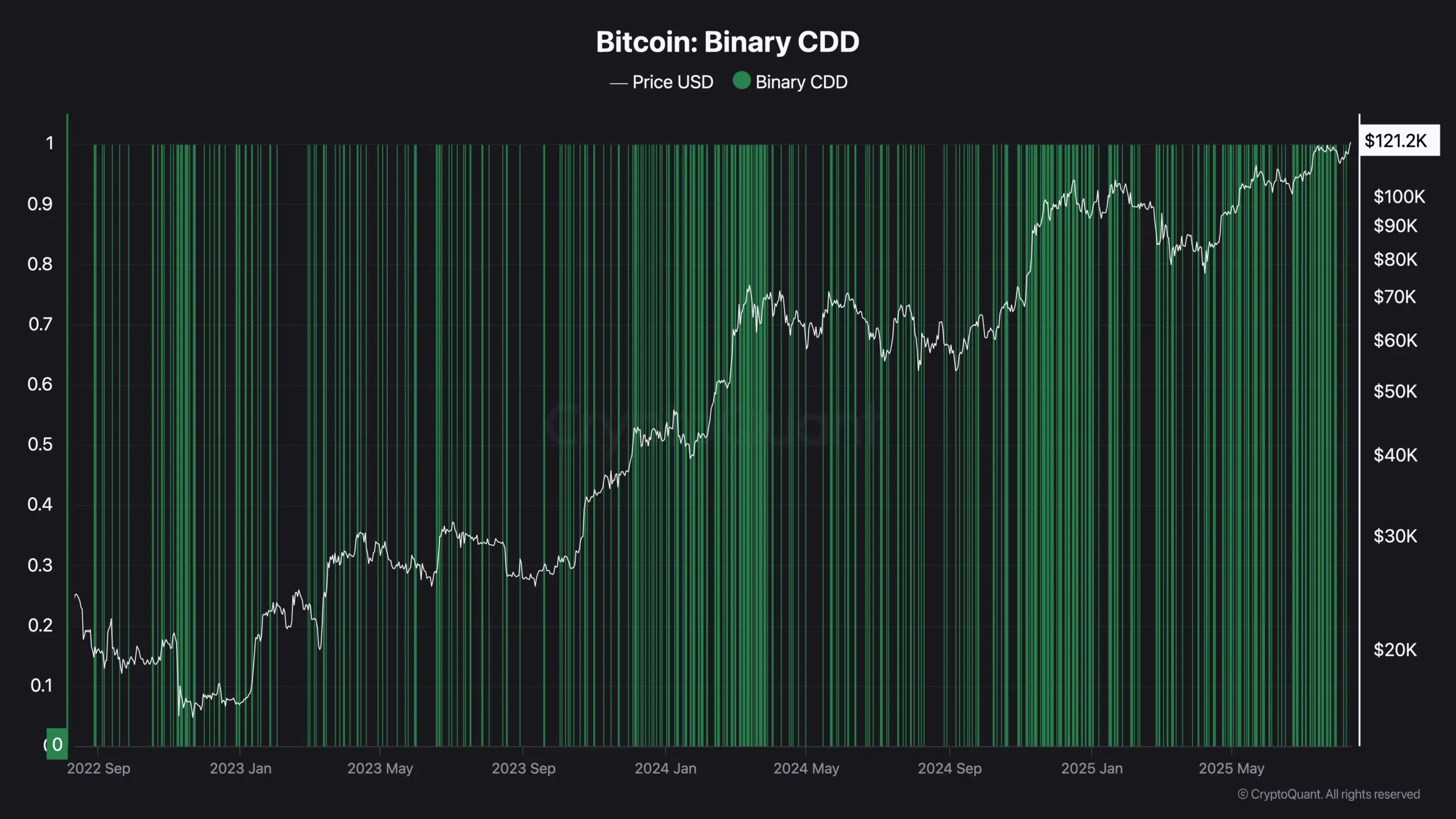 Bitcoin Binary CDD chart.