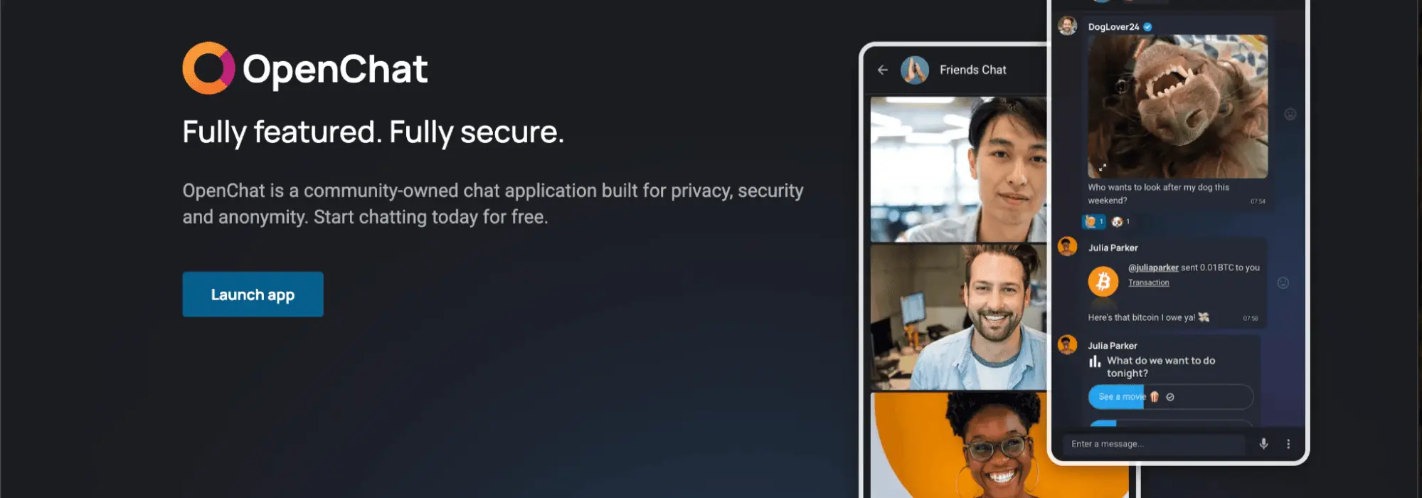 OpenChat home page