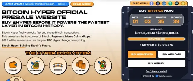 $HYPER's presale numbers.