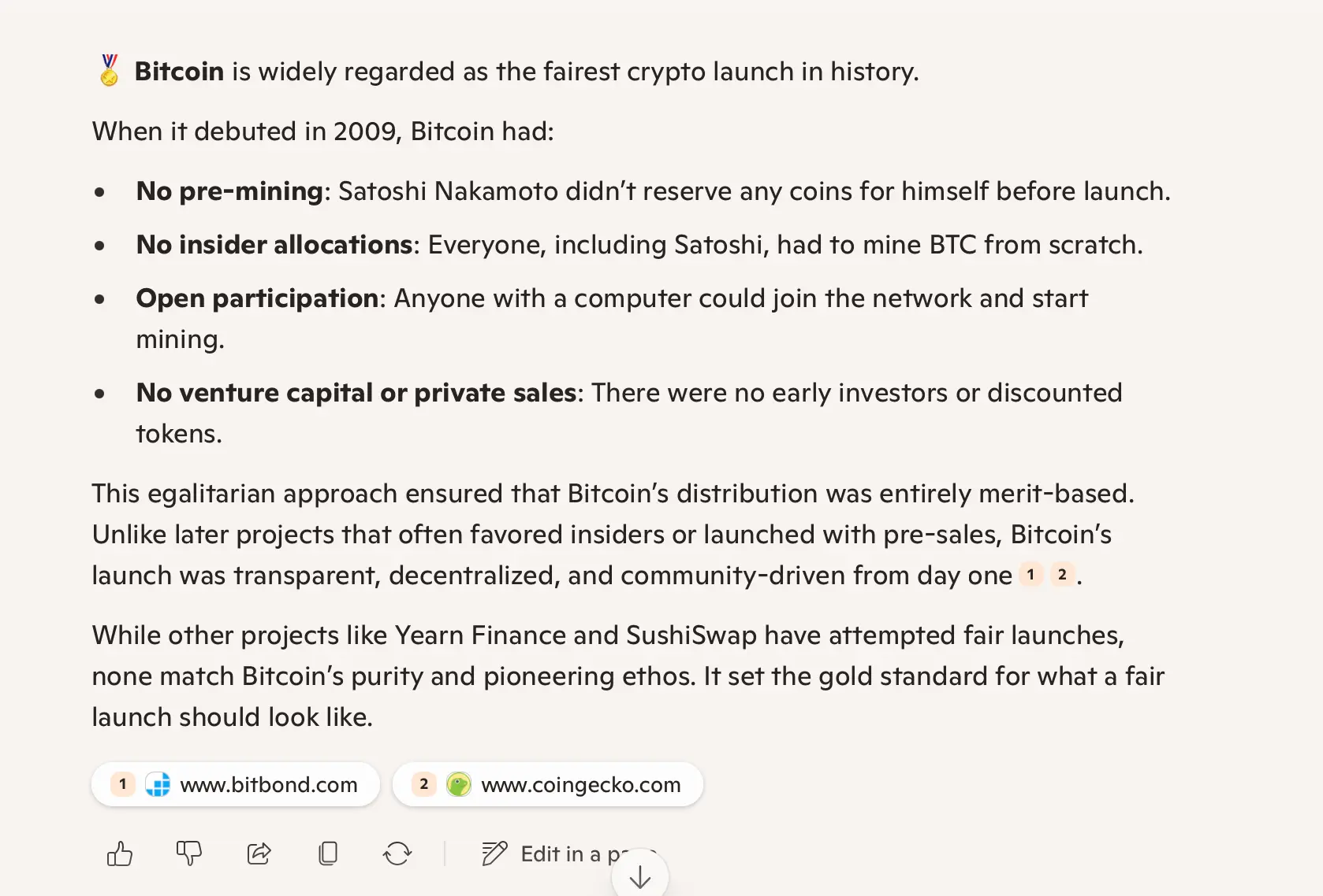 AI Verdict: Bitcoin’s Fair-Play Launch Tops All in Crypto History