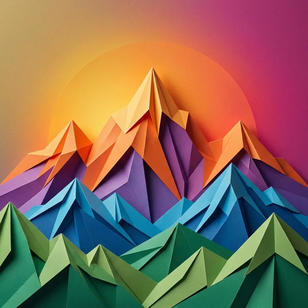 OrigamiMountainsAndRivers