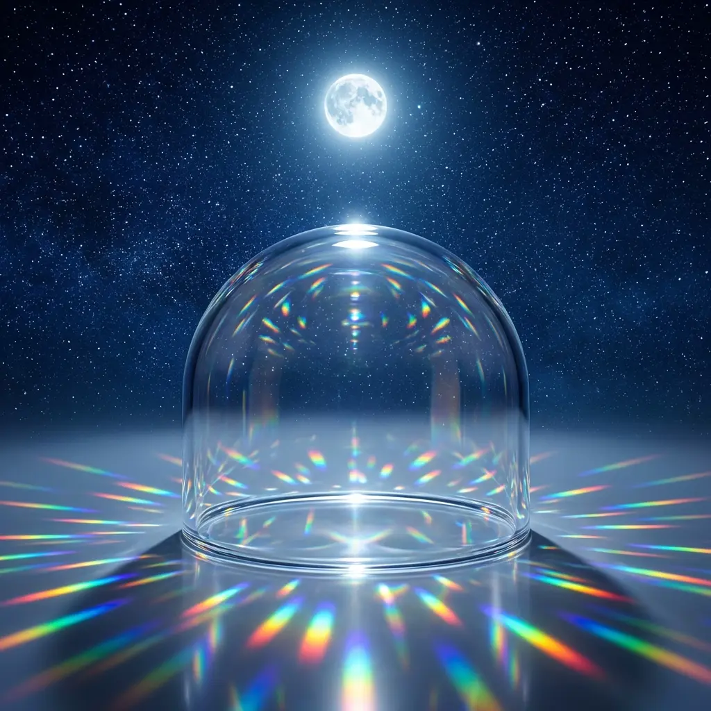 GlassDomeBaskingInMoonlight