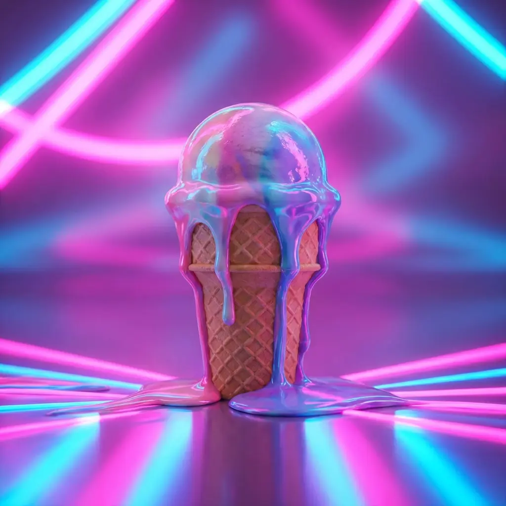 NeonHalf-MeltedIceCream