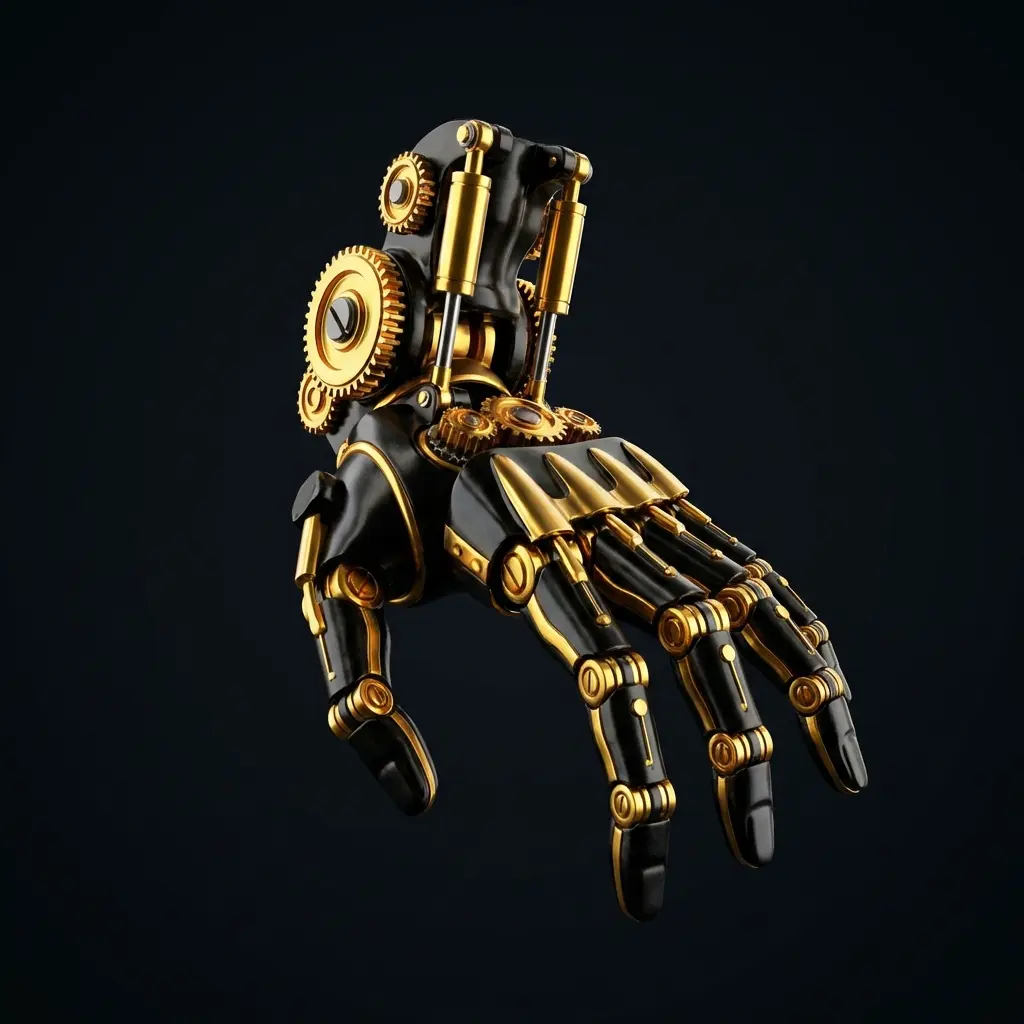 BlackGoldMechanicalHand