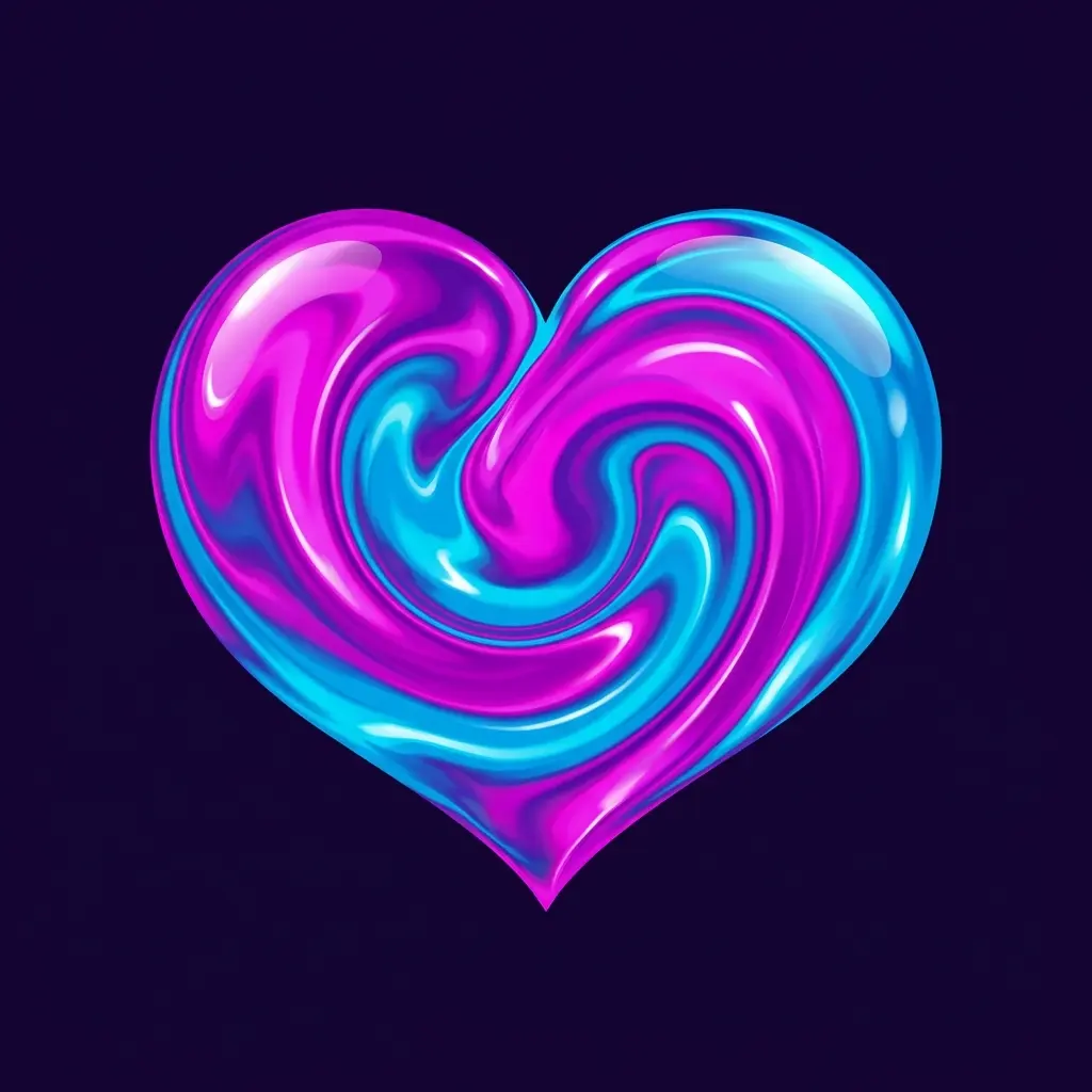 FlowingColorfulInkHeart