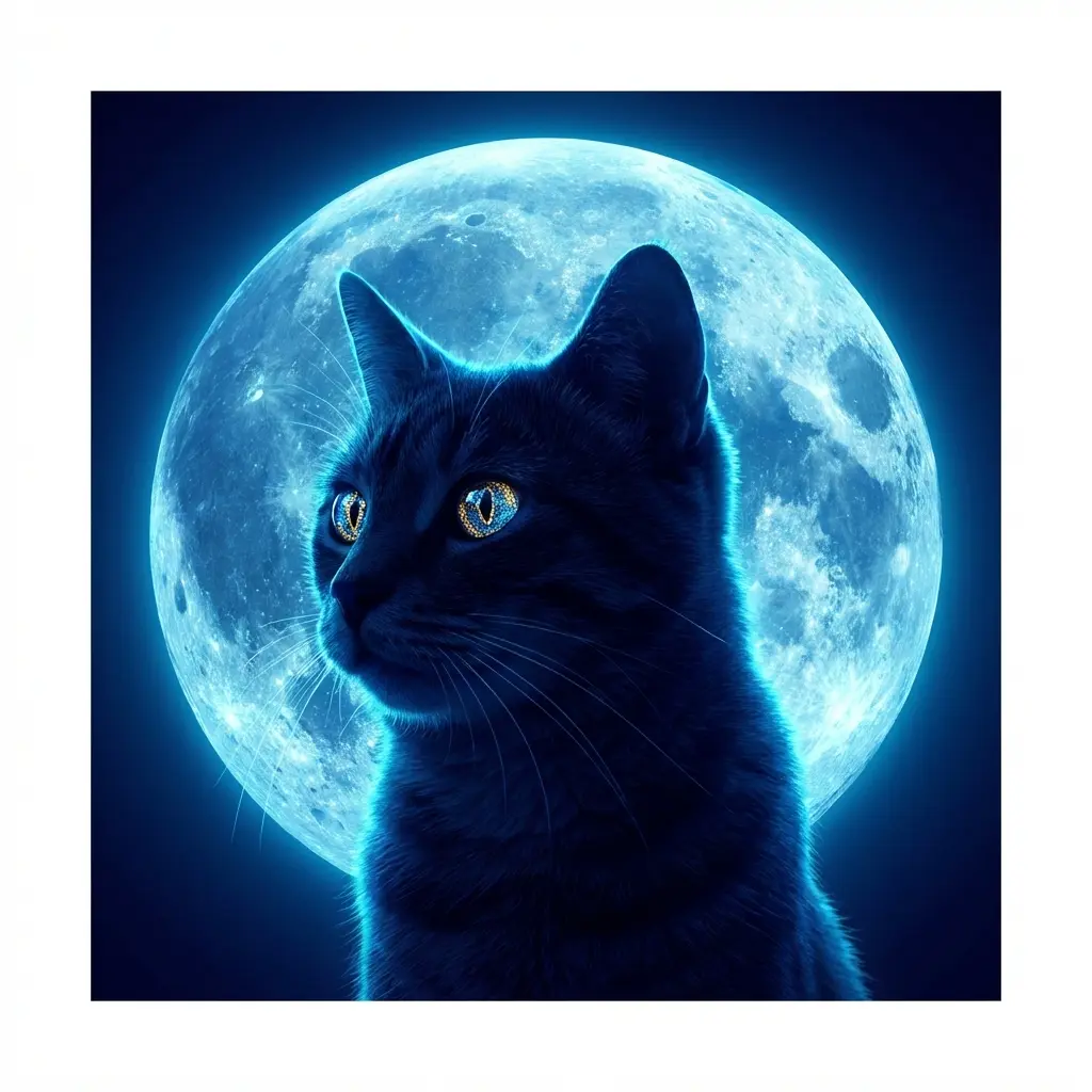 On-ChainCatUnderTheMoonlight