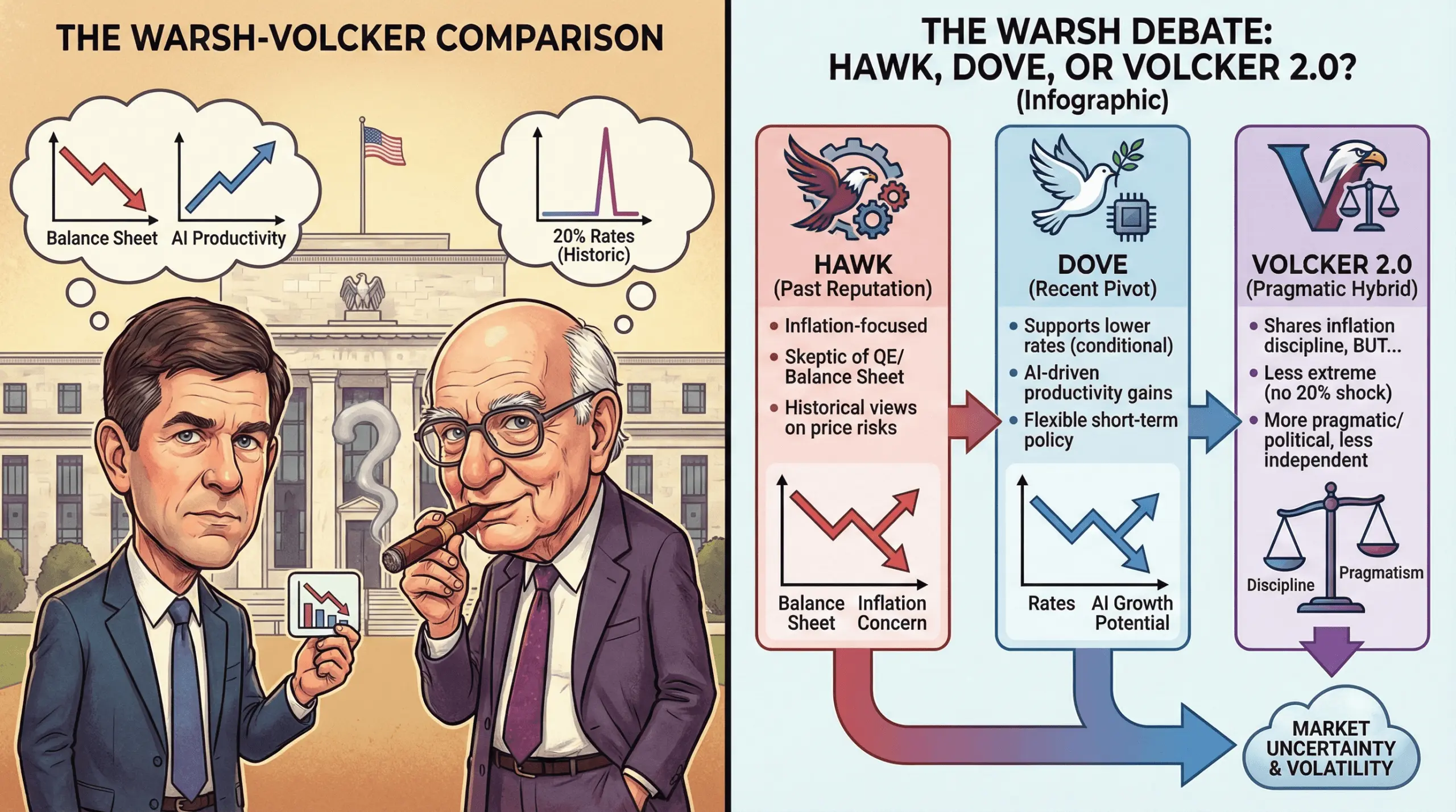 Is Kevin Warsh a Hawk, a Dove, or the Next Volcker? Markets Are About to Find Out