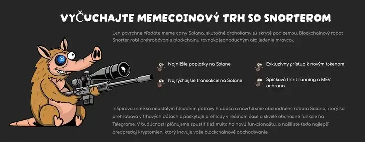 snorter token Telegram obchodovanie s kryptomenami