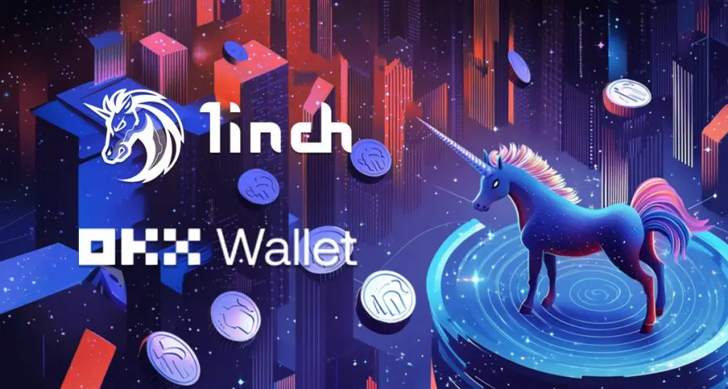 OKX Wallet Parceria Com 1inch Para Oferecer Trocas Sem Gas, Proteção MEV E Liquidez Aprimorada