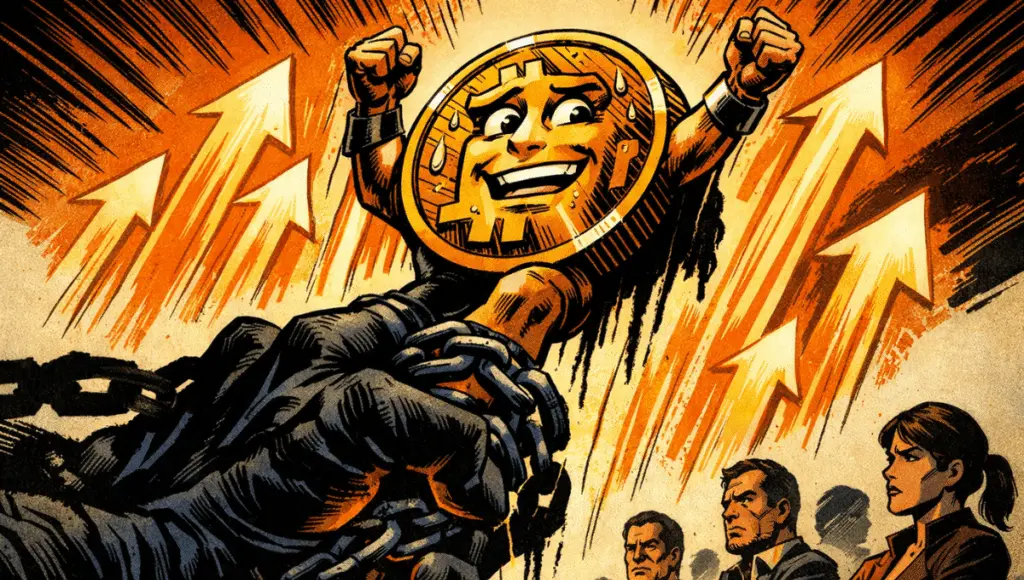 Bitcoin is rising, buoyed by euphoria, held back by a worrying shadow.