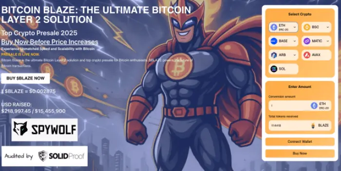 Situs web presale Bitcoin Blaze.