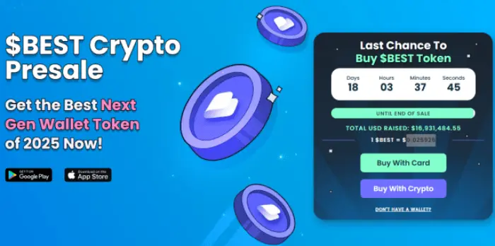 Jumlah dana yang dikumpulkan dan harga token Dompet Terbaik.