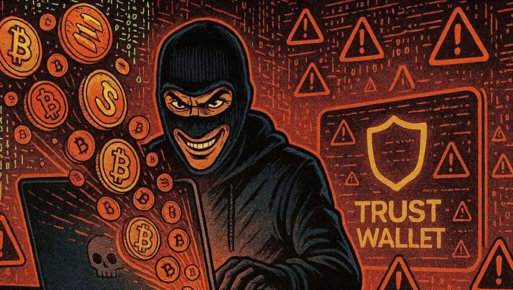 a crypto scammer who siphons cryptocurrencies from Trust Wallet users